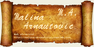 Malina Arnautović vizit kartica